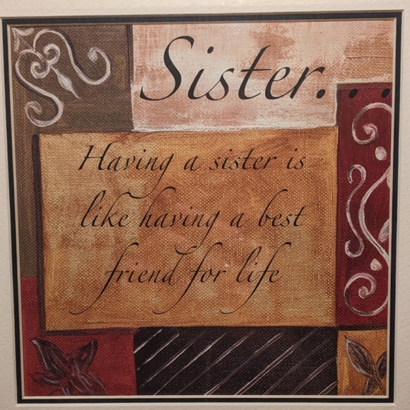Homestudio Having a sister is like having a best friend for life framed artwork - Picture 7 of 7